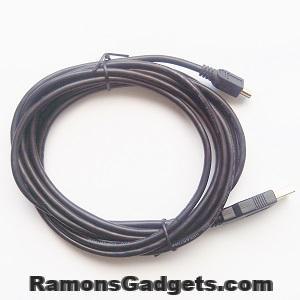Mini USB kabel - 3 meter lang