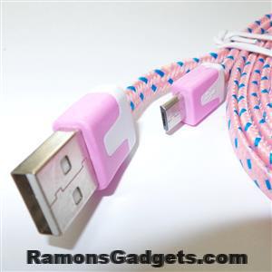 Micro USB kabel 3 meter stevige nylon buitenkant