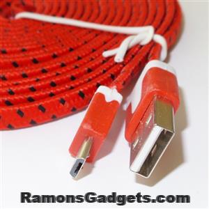 Micro USB kabel 3 meter stevige nylon buitenkant