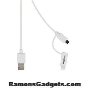 Lightning - Micro USB - USB sync - data - laad kabel - 1 meter - iPhone 5 en iPhone 6